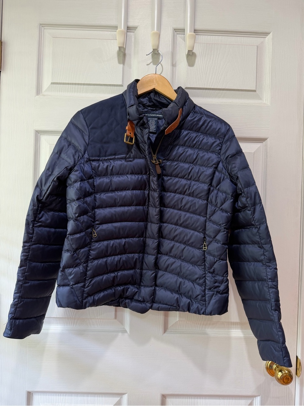 Ralph Lauren Sport Navy Equestrian Style Puffer Jacket - size 12